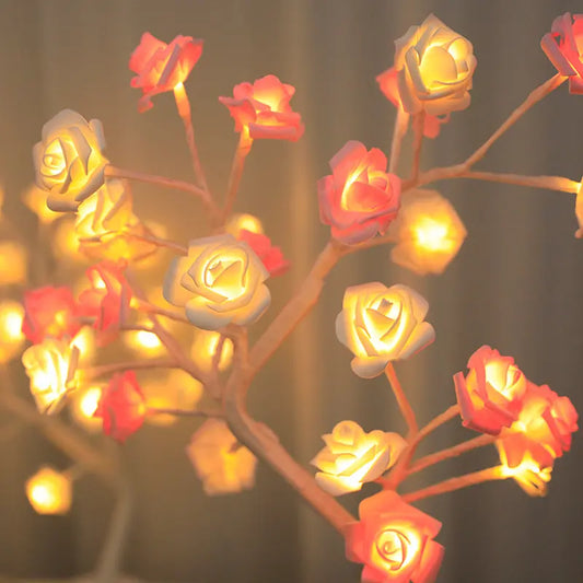 LED Birch Tree Orchid Blossoms