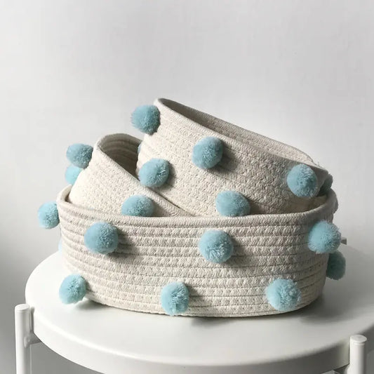 Handwoven Cotton Rope Storage Basket
