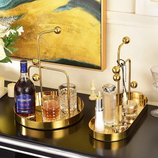 Luxe Gold-Toned Decoration Tray